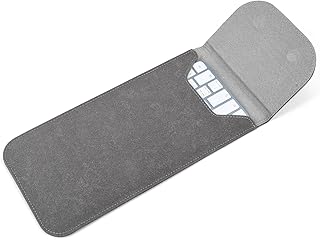 CaseBuy Premium Leather Keyboard Cover Sleeve Compatible with Apple iMac 24" M1 Chip Magic Keyboard w/Out Touch ID A2449 A2450 Accessories Keyboard Case Pouch, Space Grey