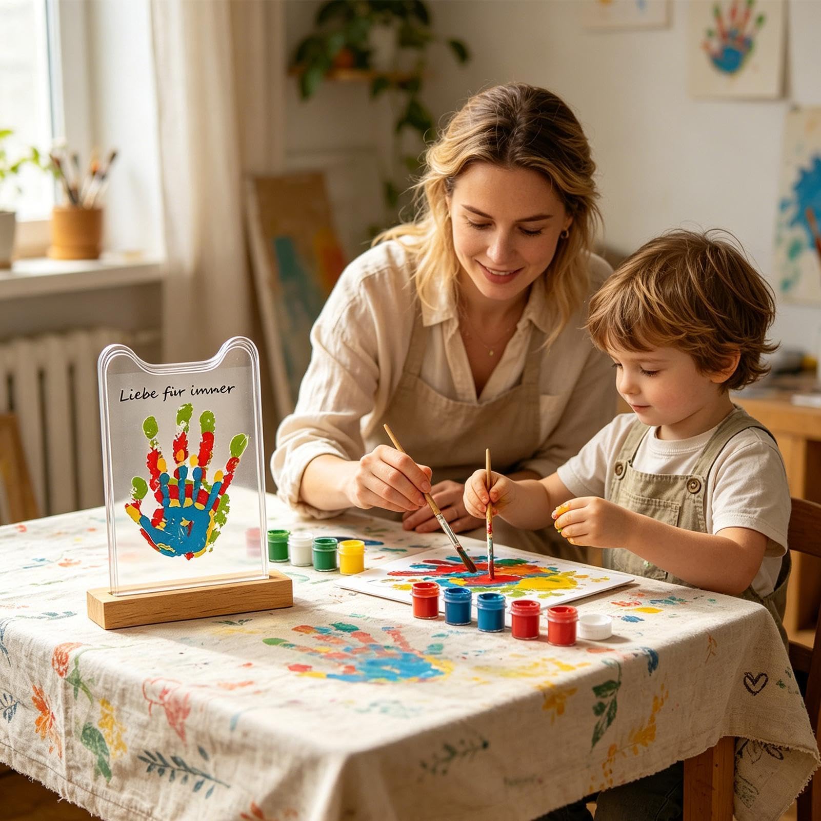 Kit Cadre Empreinte Main Artisanat Transparent Acrylique Fait Main