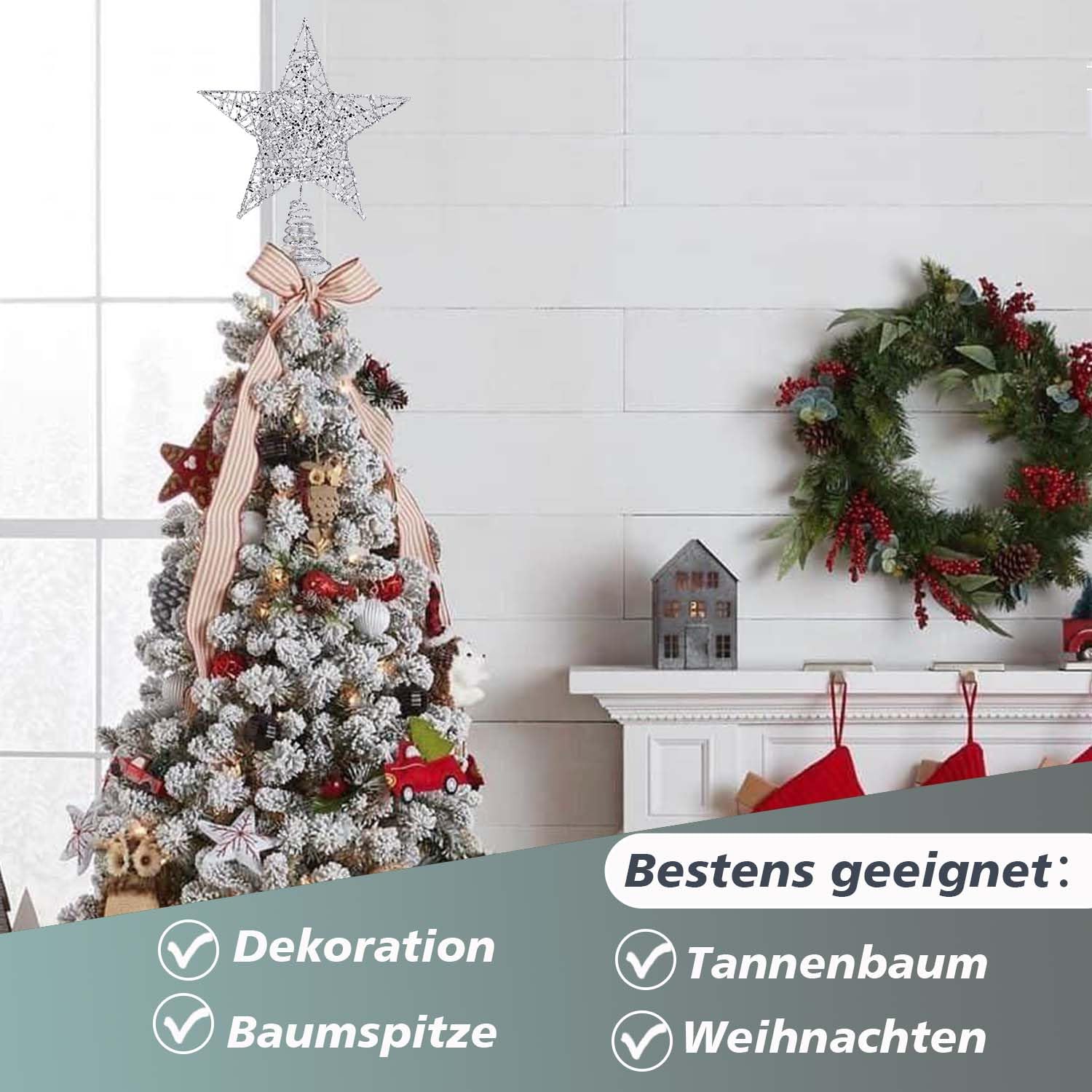 VEYLIN Weihnachtsbaumspitze Aus Roségold – Eleganter Stern Als Baumtopper