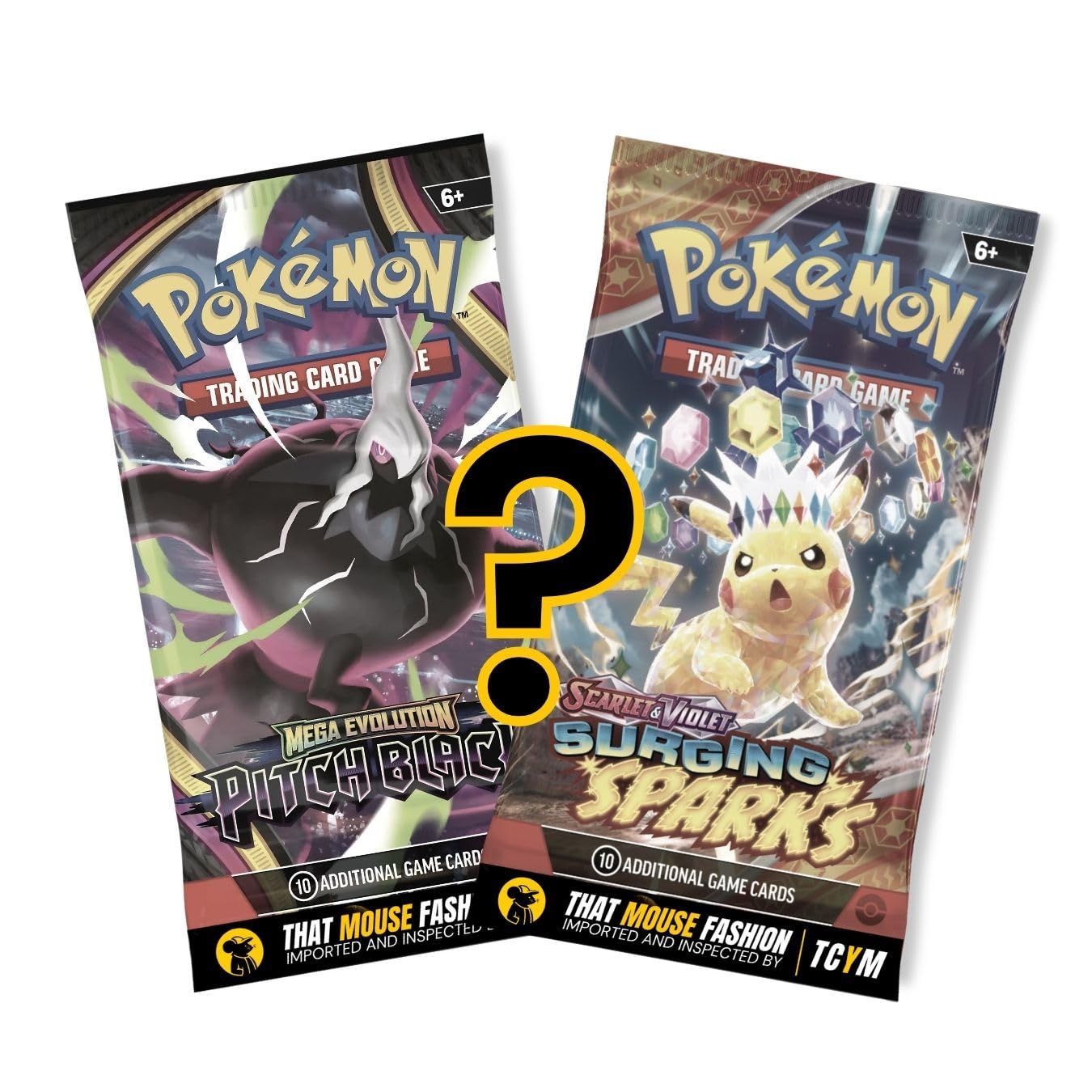 Mystery 2 Booster Pack Bundle | TCYM Authenticated | English Pokemon Cards | Mystery 2 Pokemon Booster Pack Bundle | Scarlet and Violet or Mega Evolution | That Mouse Fashion