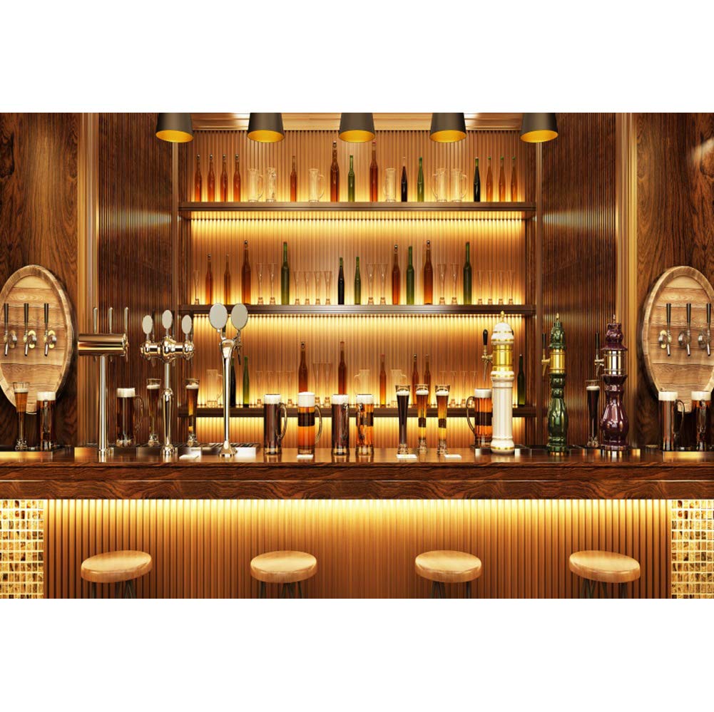 Buy CSFOTO 7x5ft Luxury Bar Backdrop Alcohol Wine Shelf Whisky Bottles