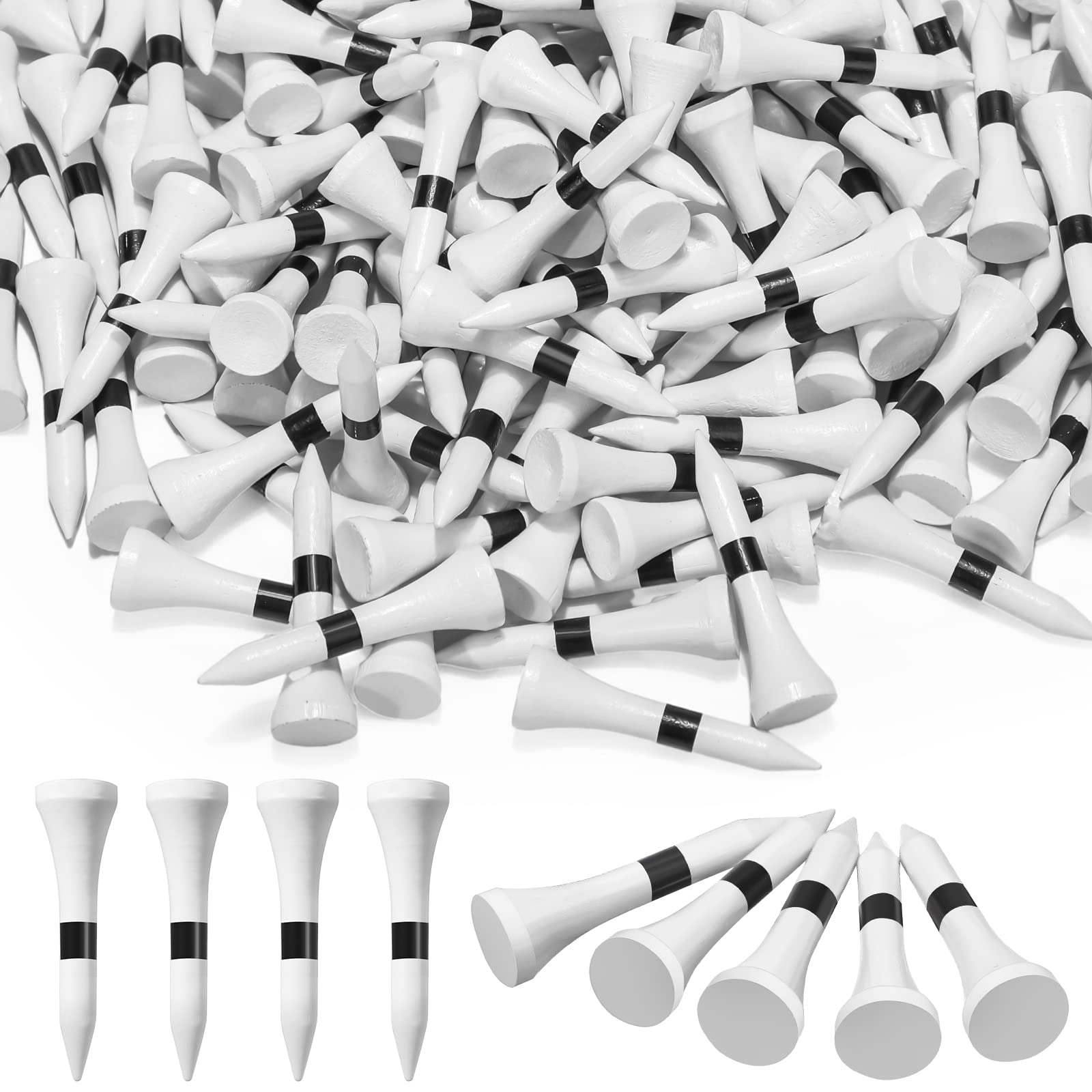 600 Pack Golf Tees Bulk Wooden Golf Tees Multicolor Wood for Men Balls Accessories