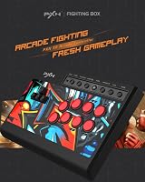 PXN X8 Arcade Fight Stick - Billentyűzet-szerű irányítógombokkal, kék mechanikus kapcsolókkal, turbó funkcióval - PC, PS3, PS4, Xbox és Swit 2