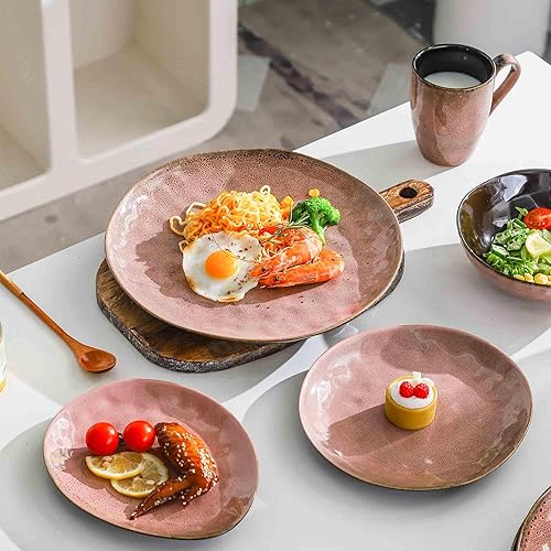 Miniatura 6 de UNICASA Aperitivo pequeño, platos de ensalada, postre de cerámica, platos para aperitivos, platos de cocina de cerámica, platos para tartas de boda,