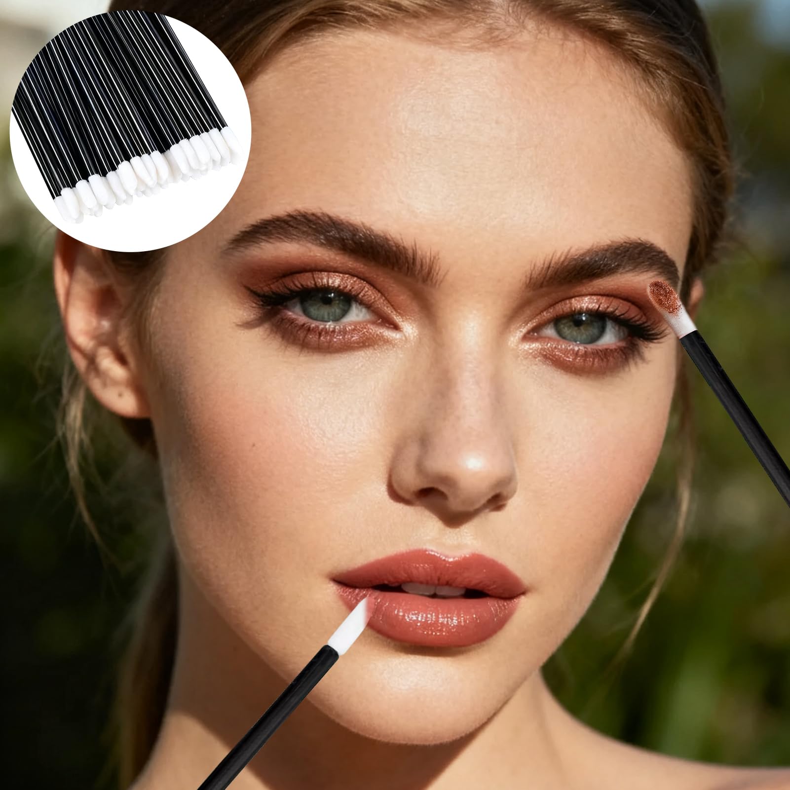 Brochas Para Labios Desechables, 100PCS Pinceles de Labios Higiénicos, Aplicadores de Maquillaje de Uso Único