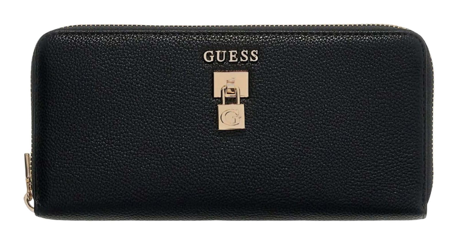 GUESS portafoglio Yesba SLG Large Zip Around Wallet Black nero