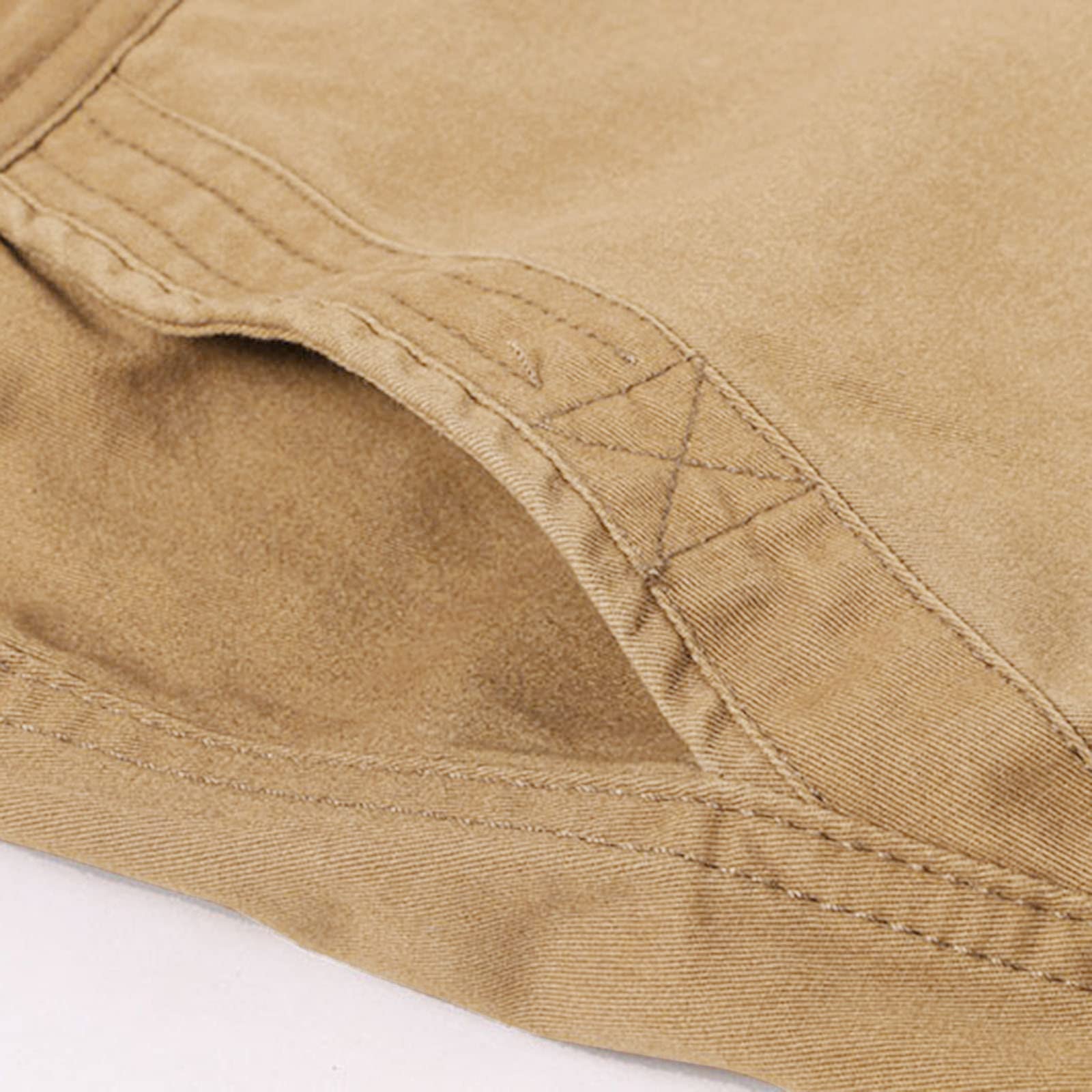 Bermuda Militaire Homme-Pantalon Court décontracté pour Hommes Couleur Unie décontracté Droit Court Bouton Poche Cargo Pantalon Confortable été Court