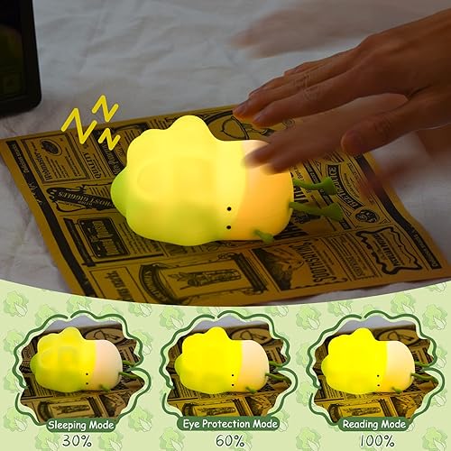 Miniatura 3 de GREAFURN Linda luz nocturna para niños luz nocturna de silicona para habitación de niños lámpara de guardería blanda recargable Kawaii para niños