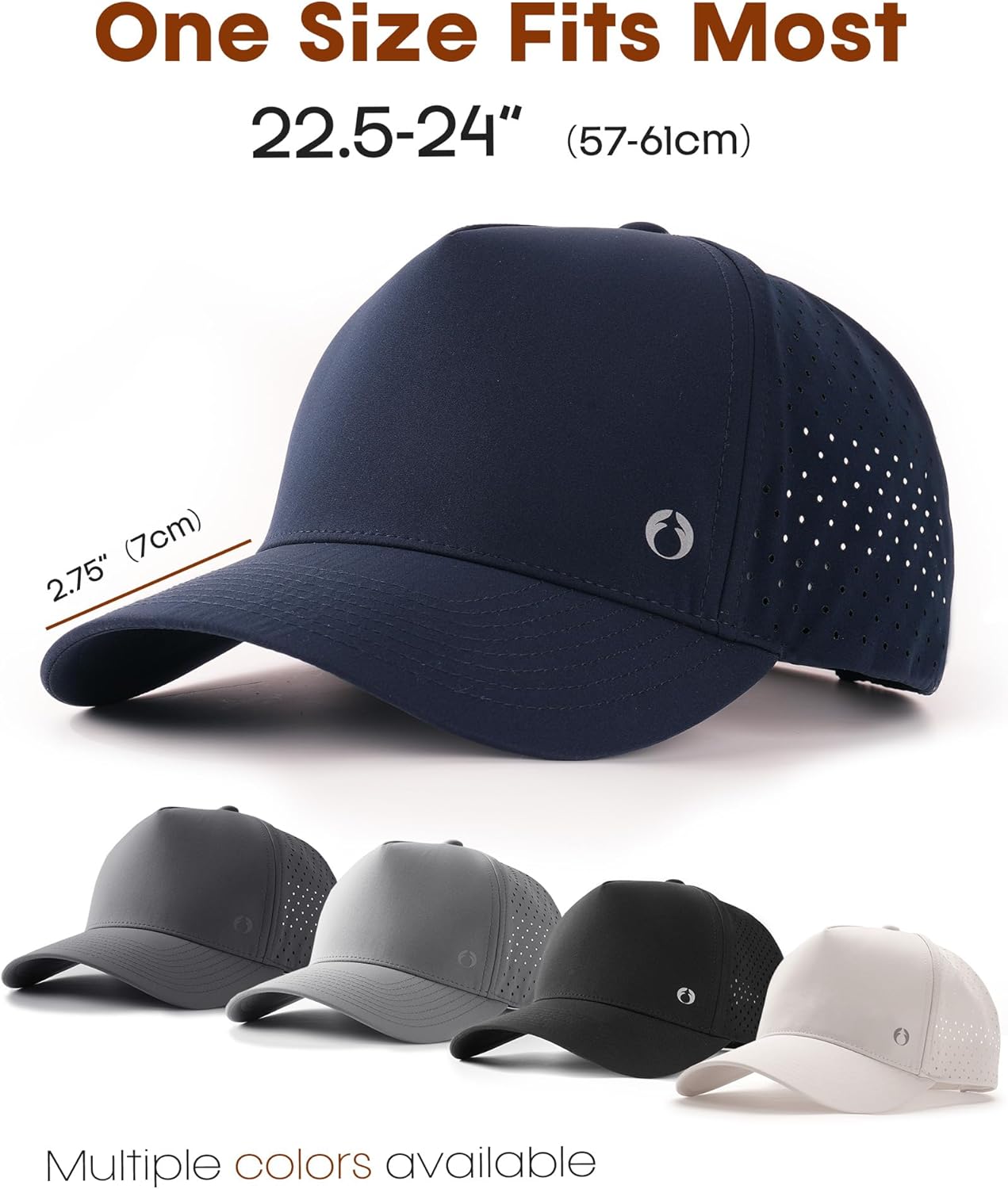 FURTALK Quick Dry Trucker Hat Breathable Laser Cut Mesh-Back Baseball Cap Lightweight Snapback Hats for Men - Image 6