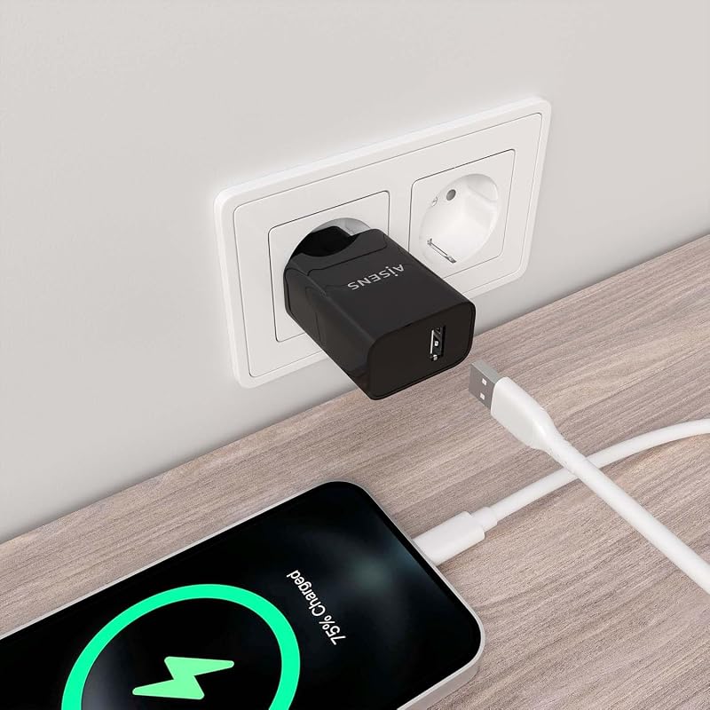 AISENS 10W USB töltő 5V/2A fekete gyors töltés