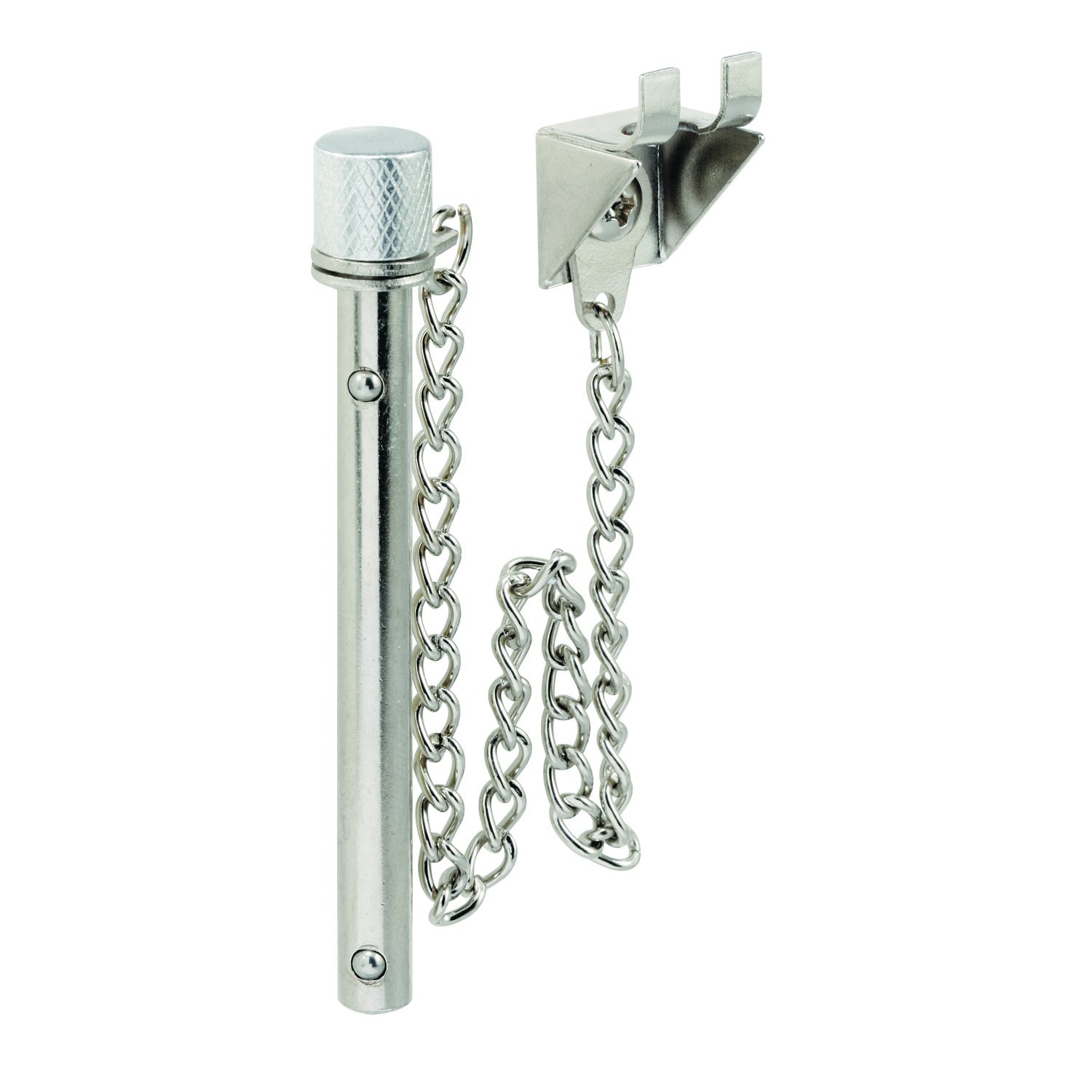 Sliding Patio Door Pin Lock with Retaining Ball, 2-9/16 in., Steel Pin