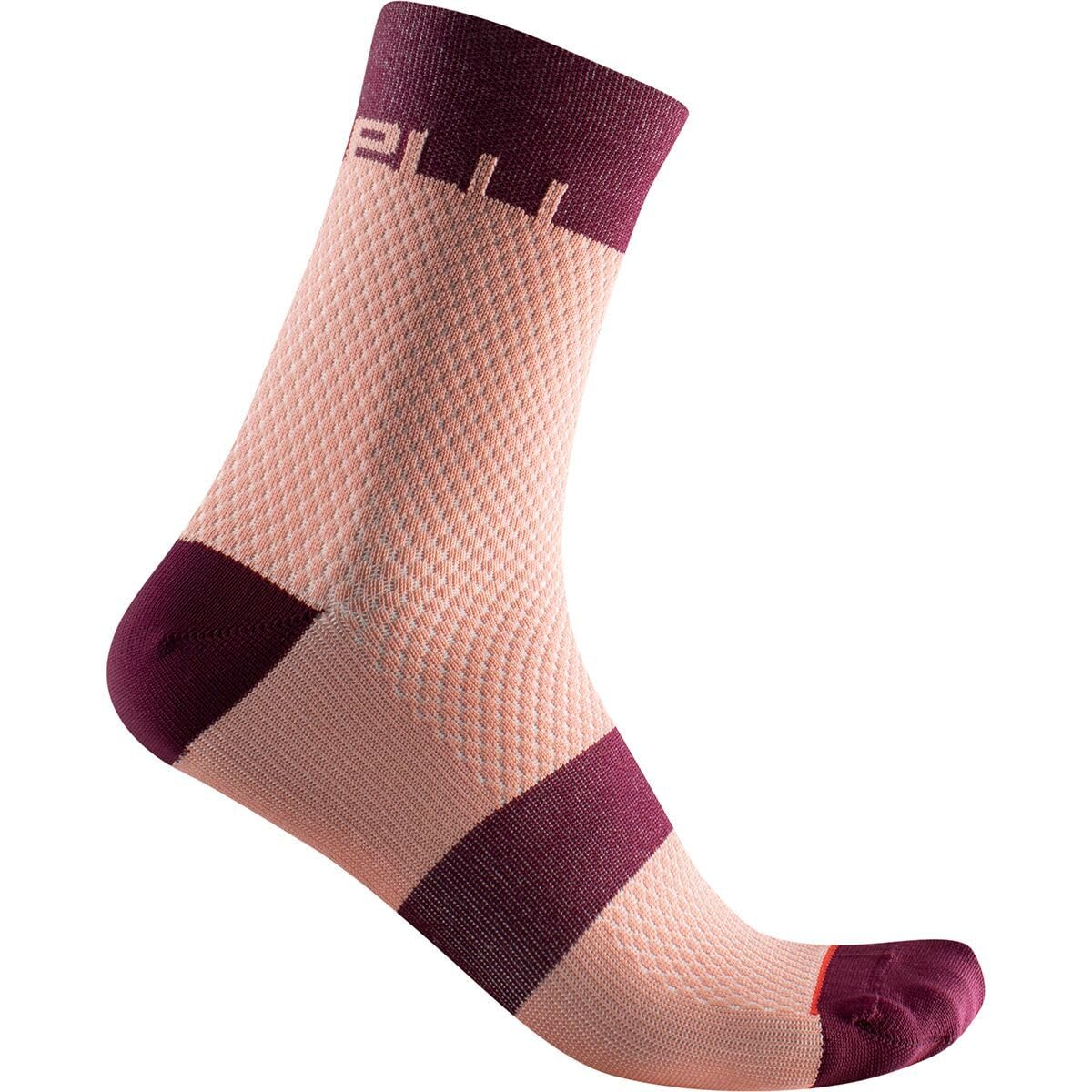 CASTELLI 4522069 VELOCISSIMA 12 SOCK Socks Women's Bordeaux/Blush L/X