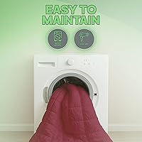 Vista 8 de Sacred Thread Edredón reversible – Poliéster y rayón derivado del relleno de edredón de bambú, para todas las estaciones, relleno alternativo al