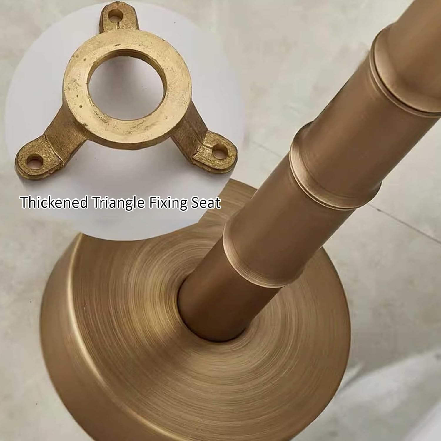 Antique Copper Bamboo Water Column - 27in Outdoor Vertical Garden Fountain, Decorative Freestanding Hydrant & Faucet for Garden, Patio, Landscaping, and Backyard Décor