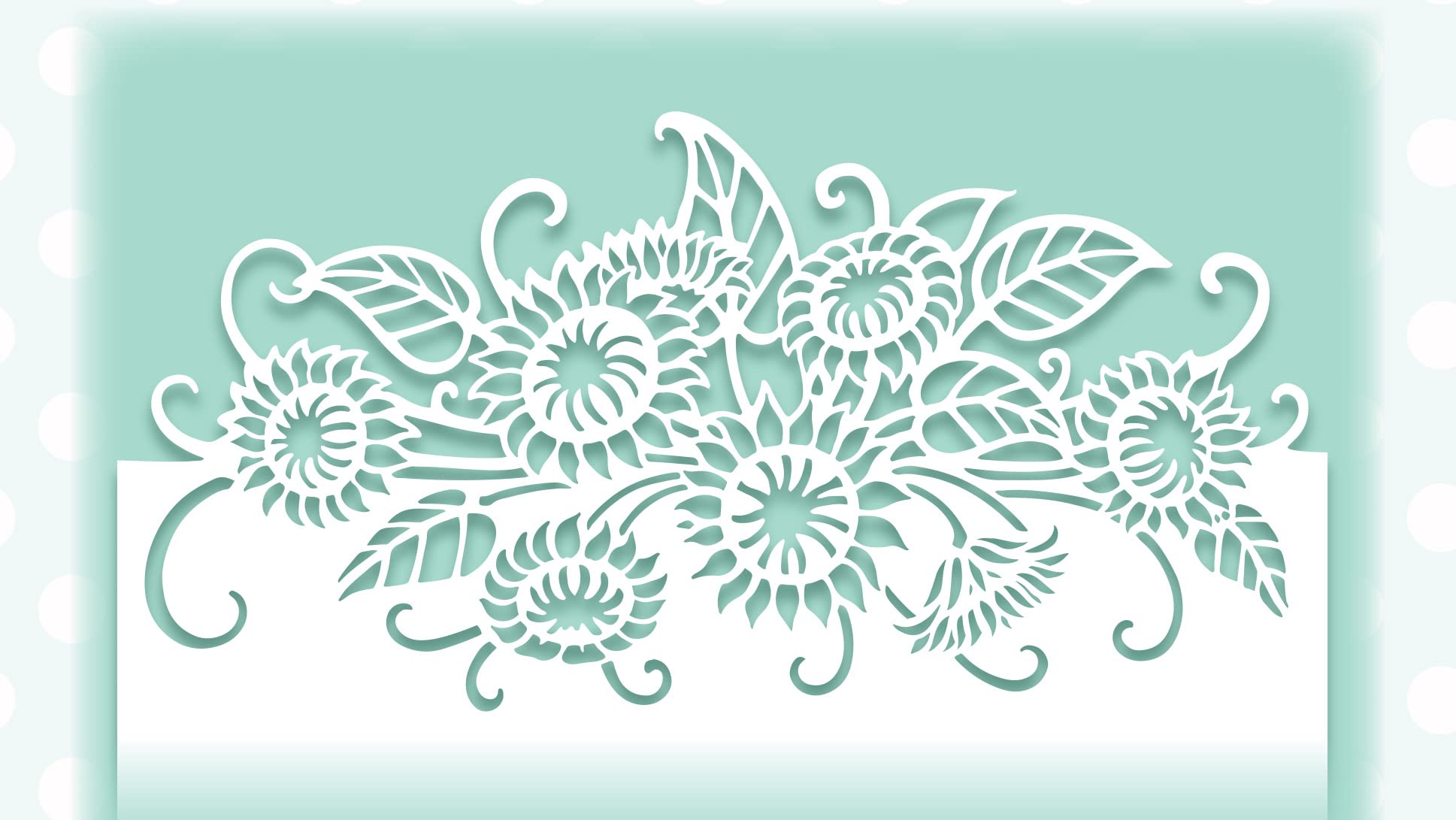 Creative Expressions Paper Cuts-Wild Sunflower Edger-Craft Die, Metal, 13.3 x 6.6 cm