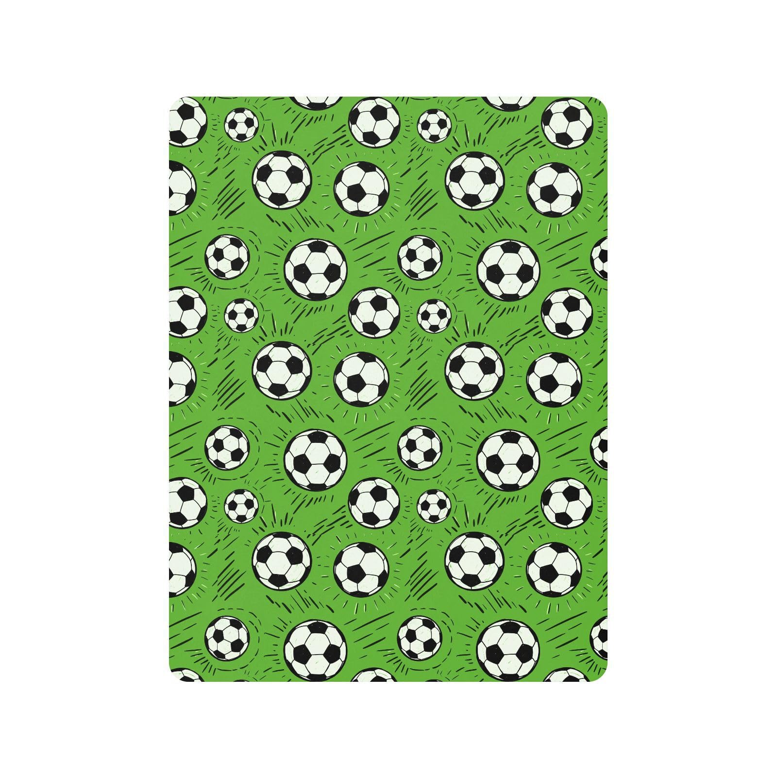 Babybettlaken für Jungen und Mädchen, weich, für Kleinkinder, Standardmatratze, Spannbetttuch, 71,1 x 132,1 cm, Fußball-Grün