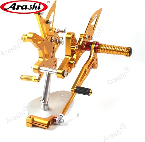 Miniatura 172 de Arashi reposapiés para motocicleta, accesorios ajustables, juego de reposapiés traseros Negro