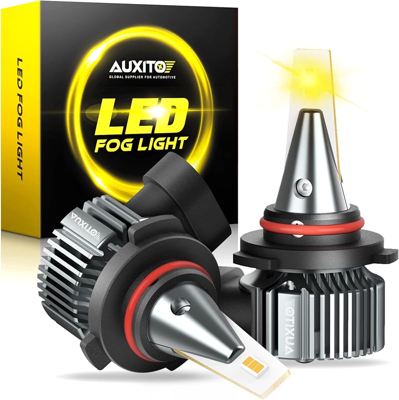 Lâmpadas LED para farol de neblina H10 9145 AUXITO 3000 K amarelo-âmbar IP67 – 2 unidades