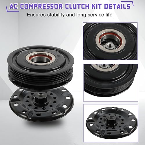 Vista 57 de 1777 Kit de embrague del compresor de CA 88410-04060 88410-04062 Reemplazo del embrague del compresor de aire acondicionado para 2005-2015 Tacoma
