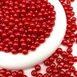 1000PCS Pearl Beads 6mm Plastic Round Beads with Hole for Jewelry Making, Red Craft Faux Pearls Bead for Decor DIY Bracelet Necklace