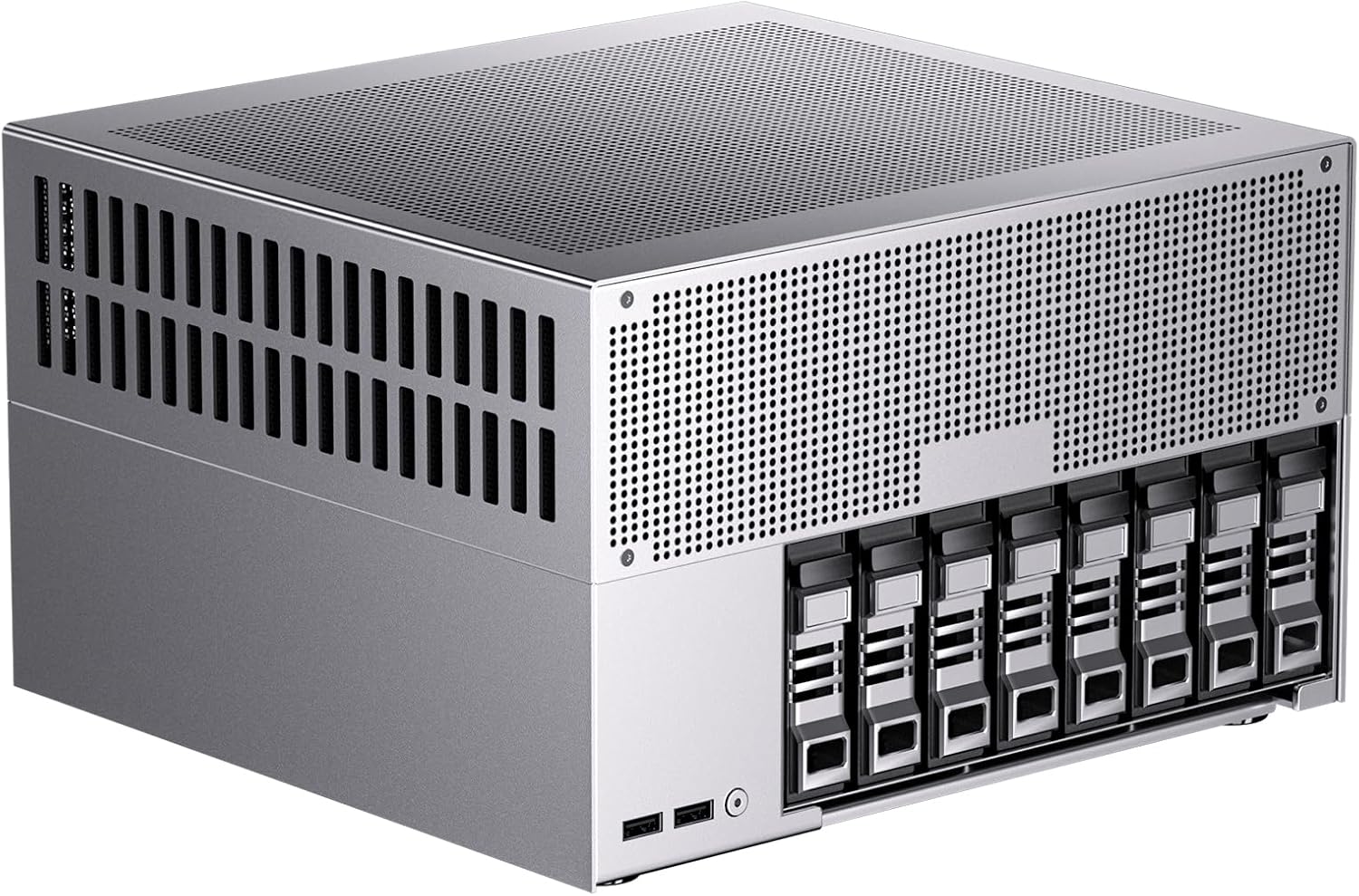 msecore 8 Bay Desktop NAS with Double M.2 PCIe4.0 SSD Slots, Ultra 285H (16 Cores, Max 5.4 GHz) 32G LPDDR5 8400 MT/s, 256G SSD, 2 * 10Gbps LAN, Four Display (1* HD, 1* DP, 2* USBC), Windows 11 Pro