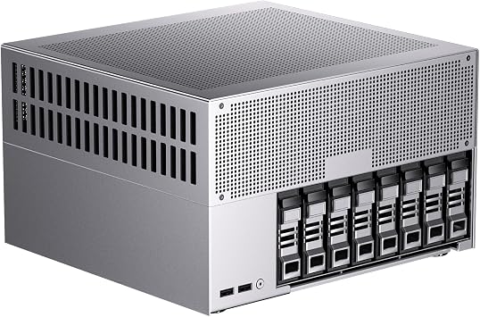 msecore 8 Bay Desktop NAS with Double M.2 PCIe4.0 SSD Slots, Ultra 285H 16 Cores, Max 5.4 GHz 32G LPDDR5 8400 MT/s, 256G SSD, 2 * 10Gbps LAN, Four Display 1* HD, 1* DP, 2* USBC, Windows 11 Pro