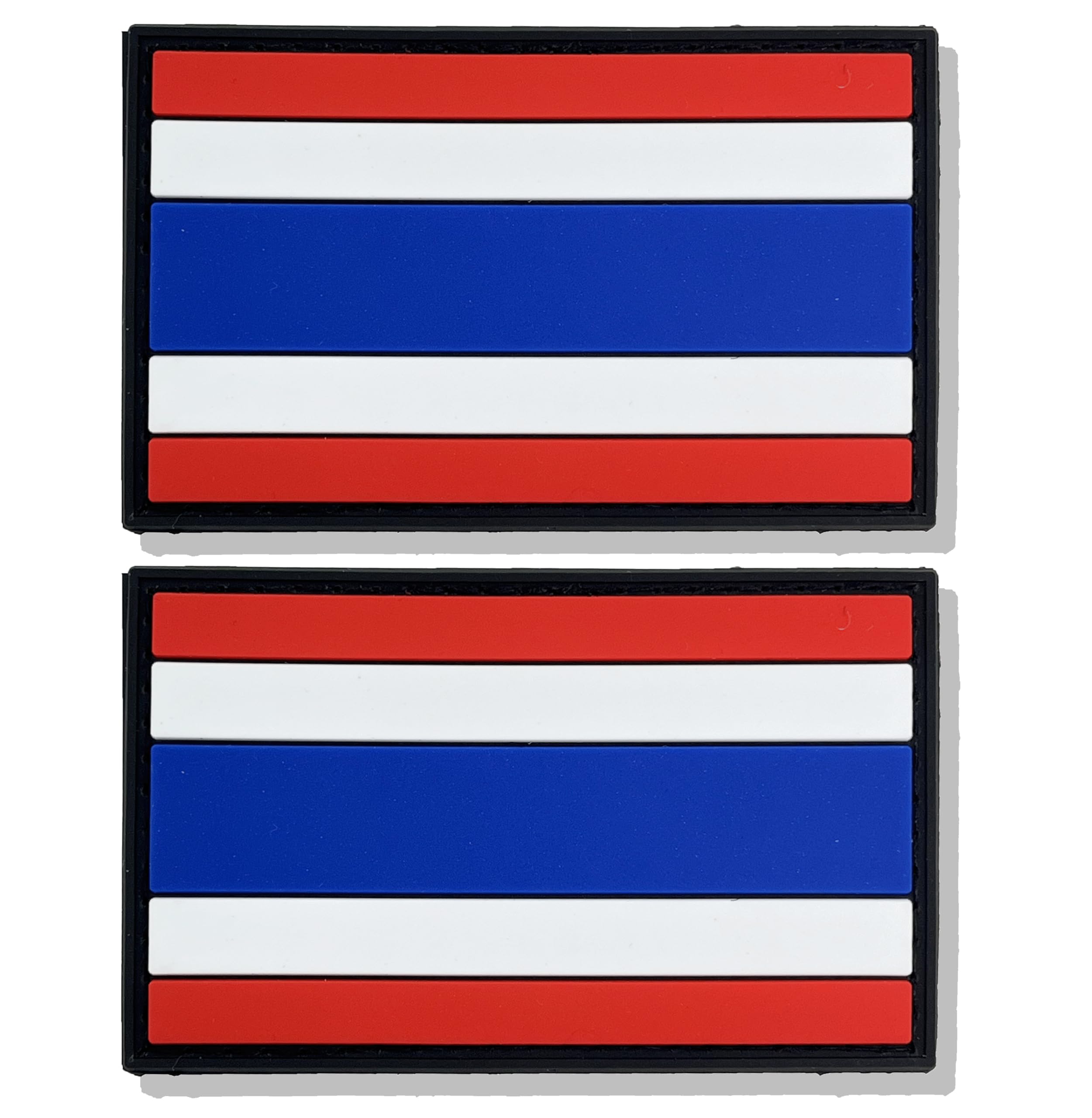stidsds 2 Pack Thailand Flag Patch Thailand Military Tactical Patch Thailand Flags PVC Hook and Loop Fastener Patches for Clothes Hat Backpacks Pride Decorations