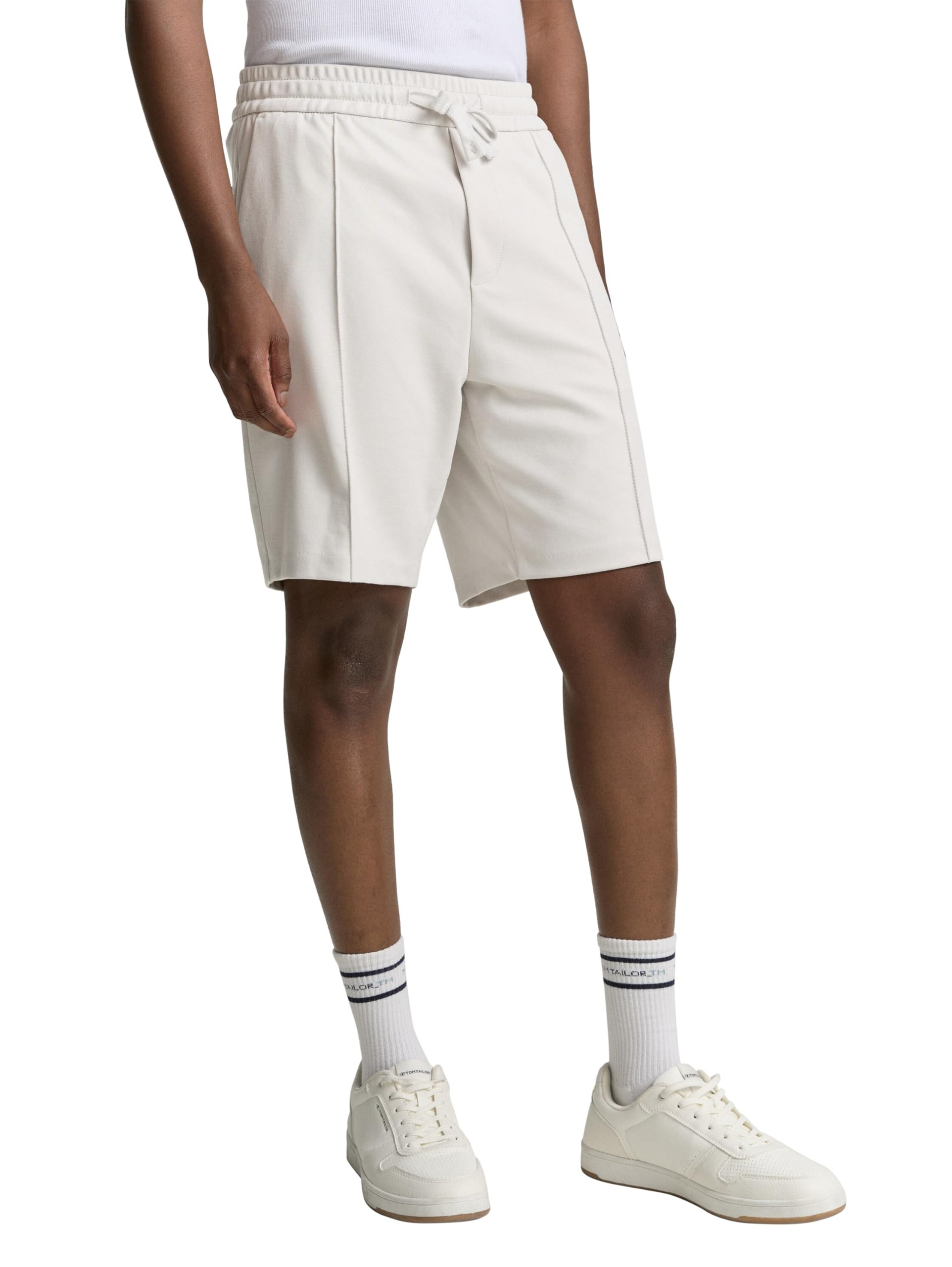 TOM TAILOR Denim Herren Loose Fit Piqué Sweatshorts mit Stretch