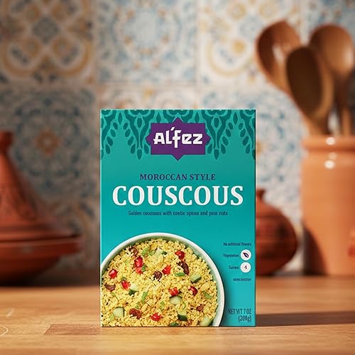 Miniatura 4 de Al'Fez Cuscús estilo marroquí – 7 onzas (paquete de 6) – Infundido con trigo duro con especias exóticas del norte de África, pasas de sultana y