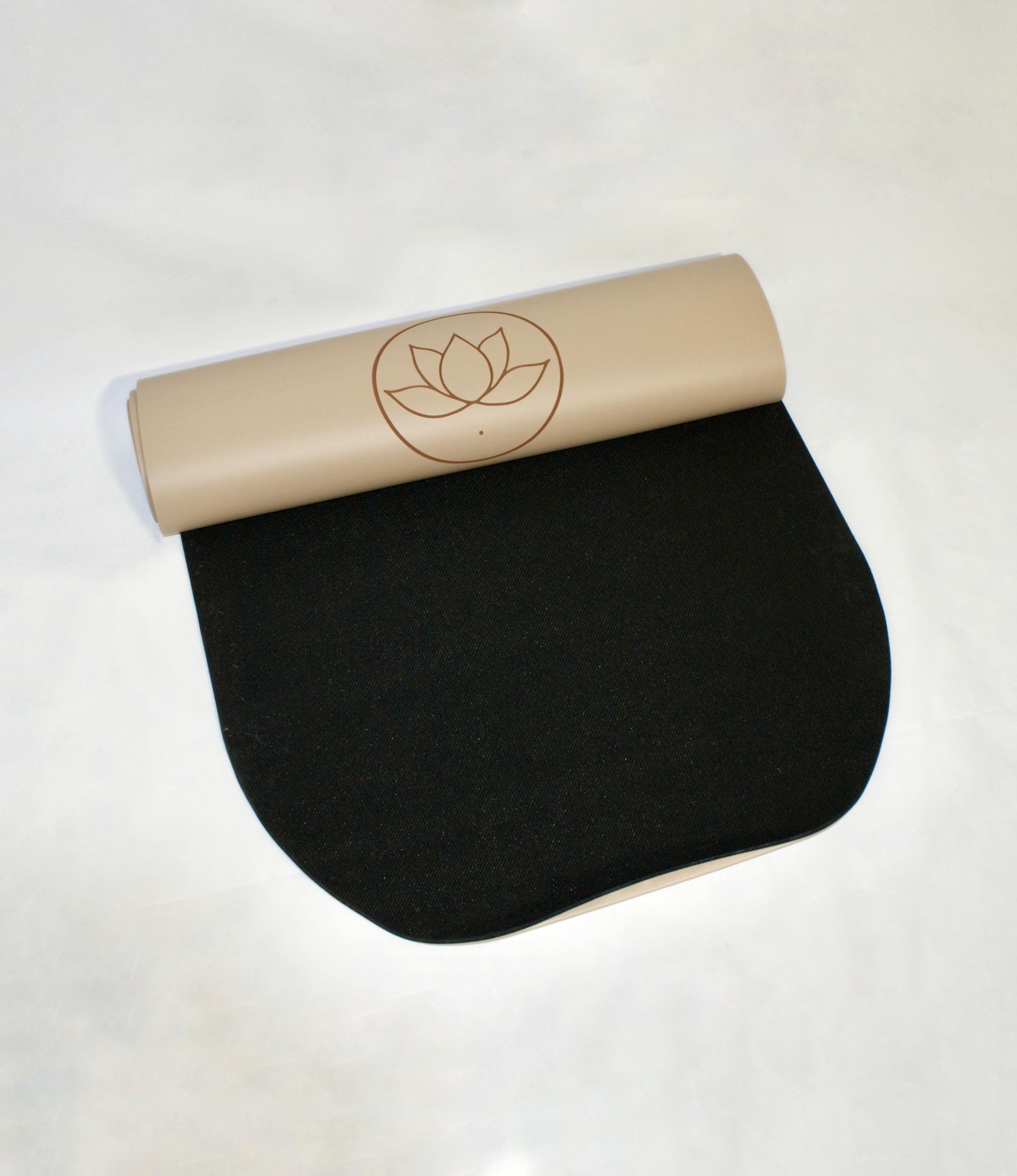 Tapis de Yoga Antidérapant en Caoutchouc Naturel – Surface PU Premium, Épais et Écologique Sans PVC, Tapis Yoga & Pilates Confortable pour Fitness, Studio et Maison