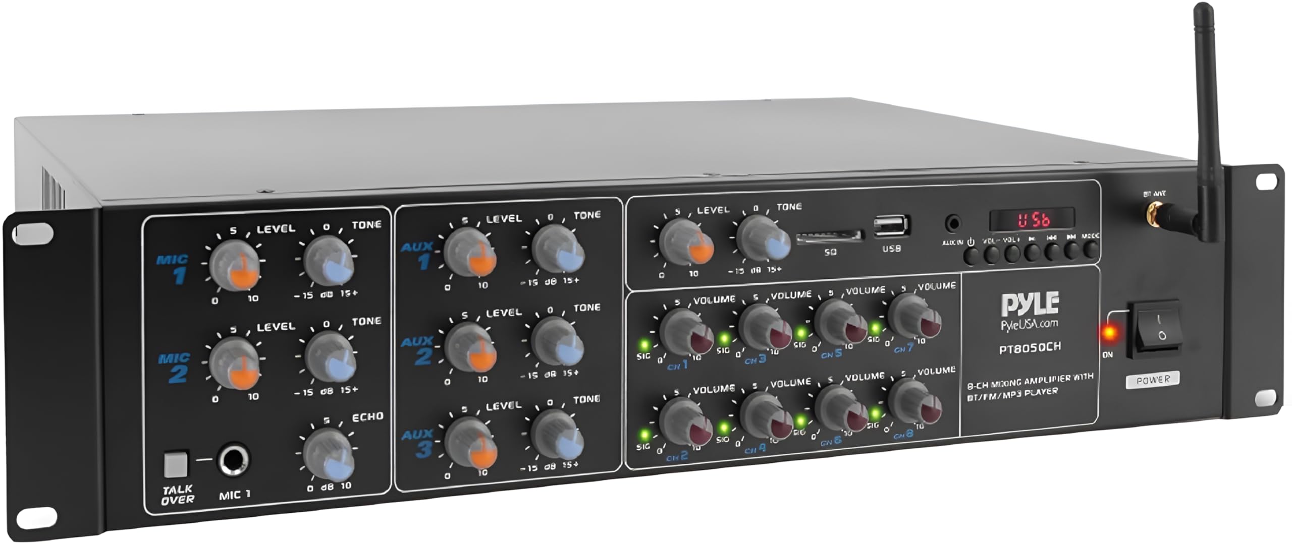 Pyle Aplificatore Audio a 4 Canali con Bluetooth per Hoe Theater e