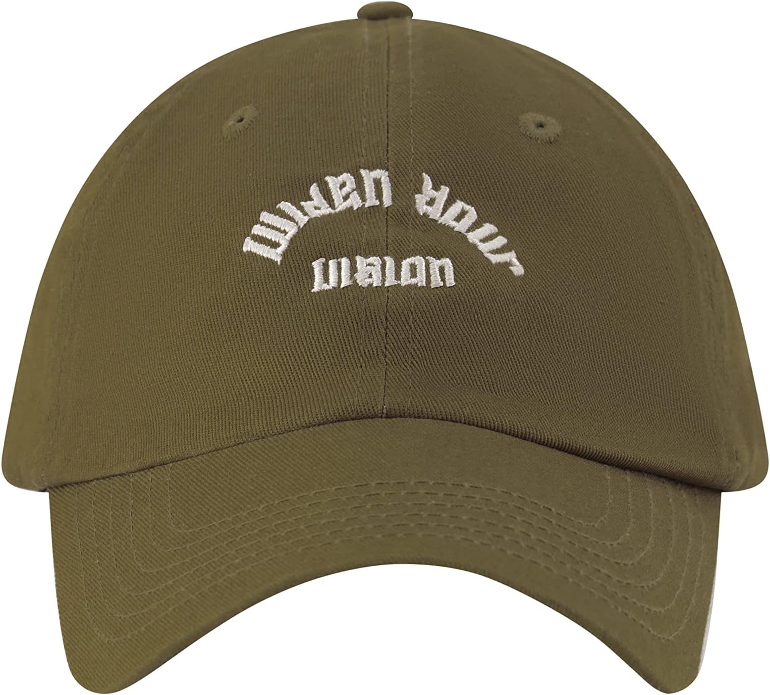 CAPZI(Widen Your Vision) Unisex Baseball Dad Cap Unstructured Adjustable Cap for Men Women Teens 100% Cotton for Casual and Outdoor Activities (Olive Green) - One Size