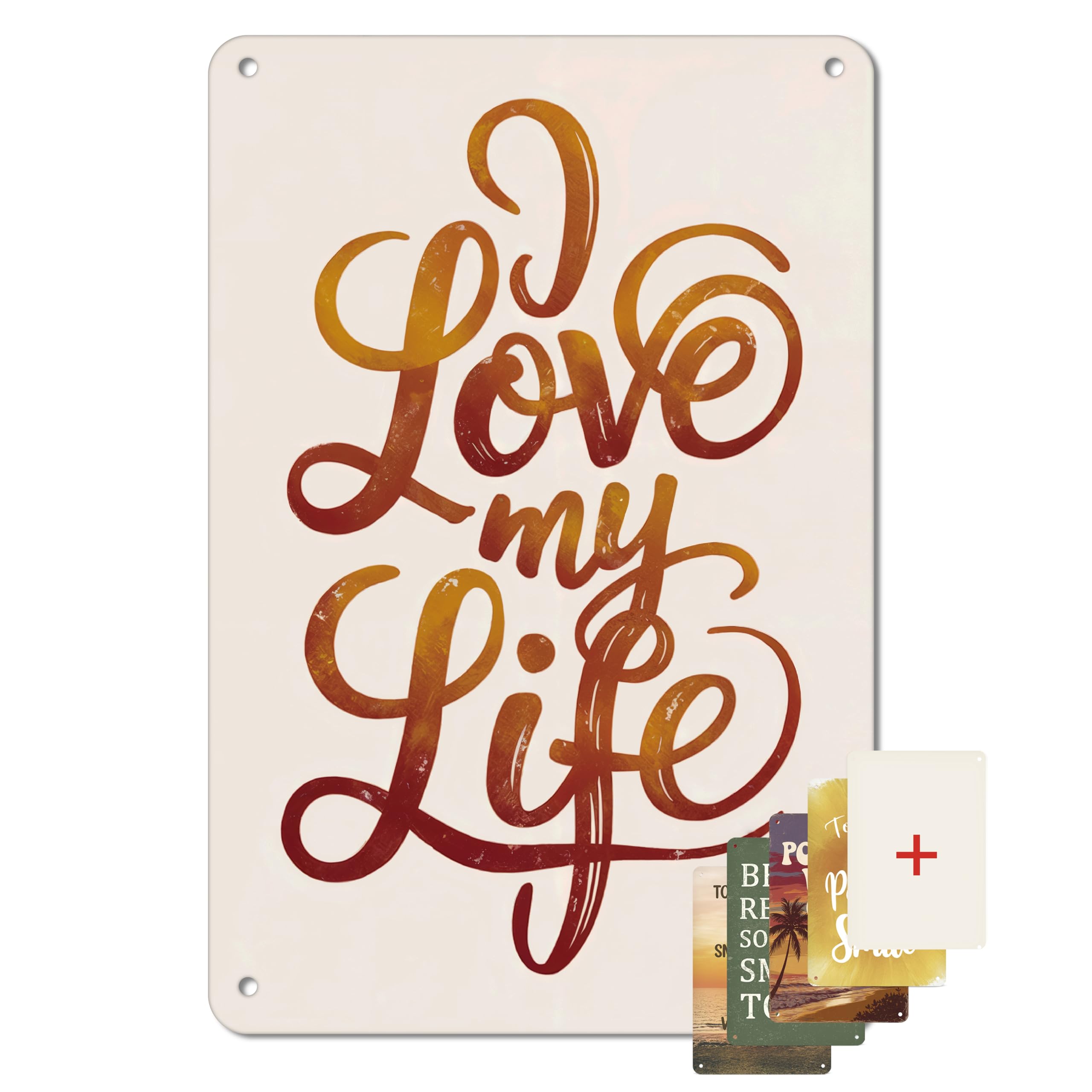 Metallschild mit Spruch 30x20 cm – Vintage Blechschild mit positiven Sprüchen – Retro Metallschild Wanddeko für Wohnzimmer, Küche & Büro – Motivationsschild Geschenkidee – BERLIG