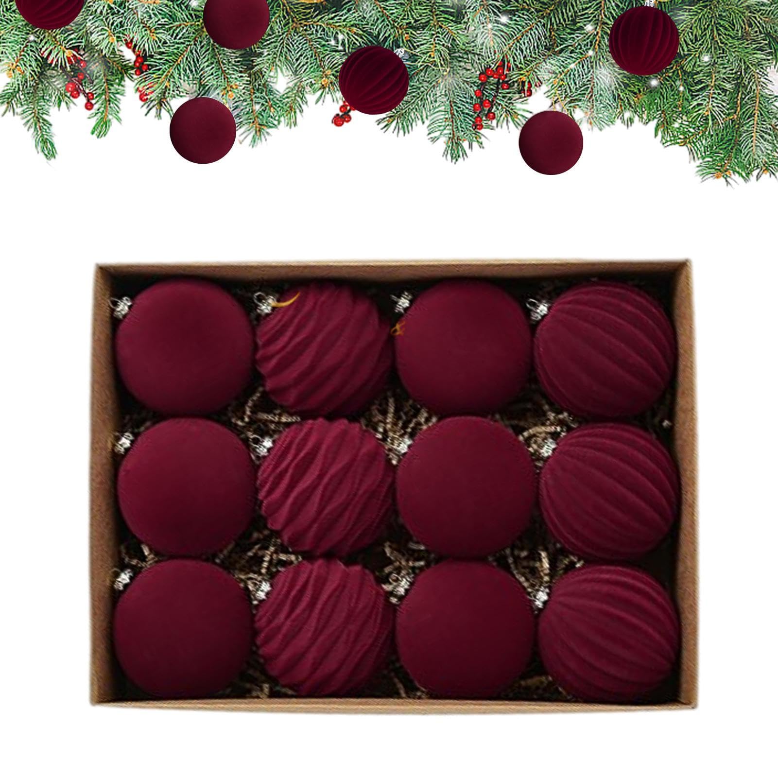 Decorazioni per albero di Natale, 12 pezzi, 7,9 cm, morbide