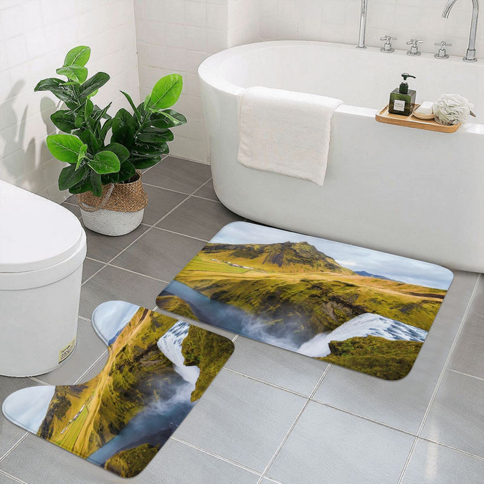 Tapis de bain cascade de montagne pour transformer votre douche en spa naturel