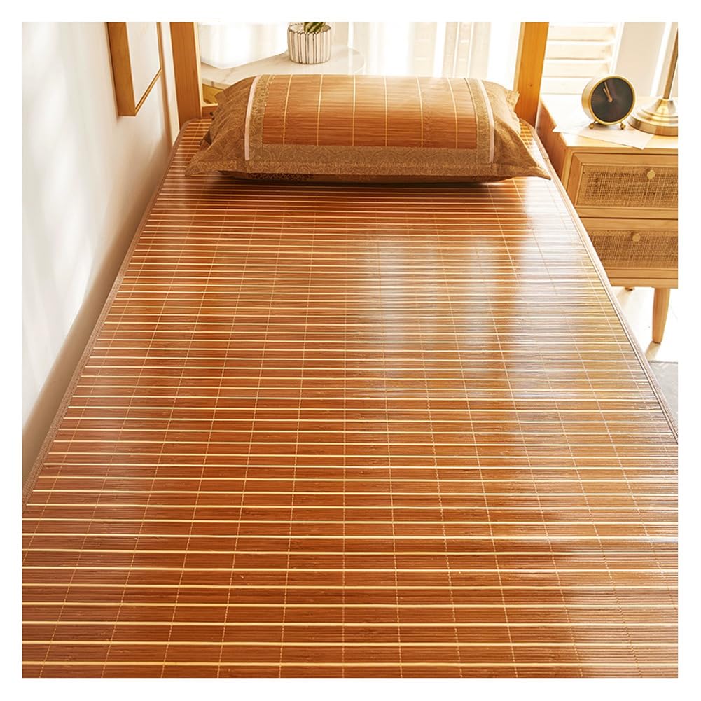 Bamboo Summer Sleeping Mat, Foldable Summer Cooling Sleeping Mat, Breathable Natural Bamboo Cooling Sleeping Mat For Home School Dormitory(Size:90cmx190cm,Color:A)