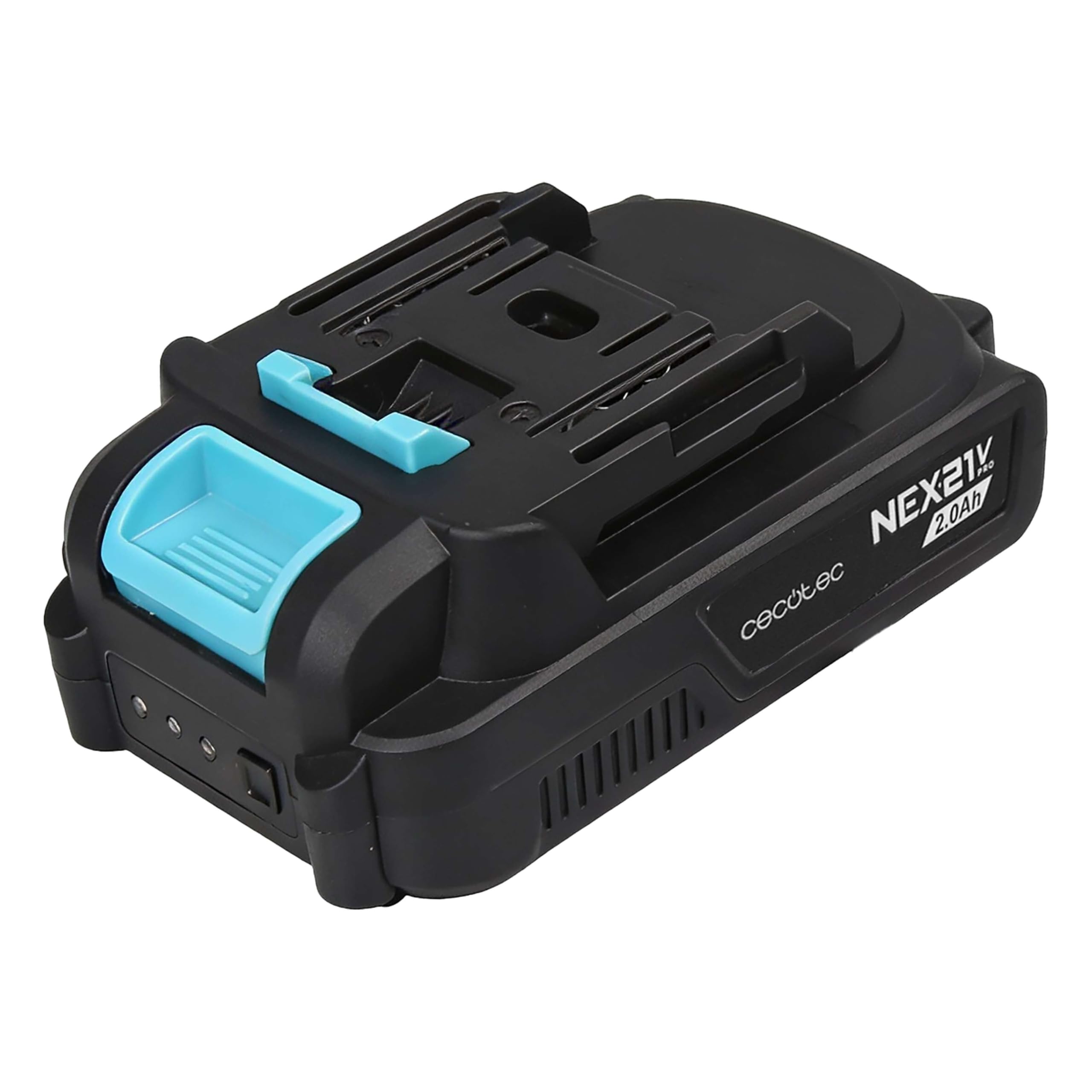 Cecotec Batería NEX21 2nd Generation 2.0Ah. Serie NEX21V Pro de Alta Eficiencia, Compatible con Toda la Gama de Herramientas Eléctricas Cecotec de 21V, Carga Rápida, Óptima Autonomía de Uso