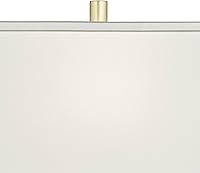 Vista 3 de 360 Lighting Evan - Juego de 2 lámparas de mesa modernas de 28 1/4 pulgadas de alto, marco geométrico de metal dorado, pantalla rectangular curvada