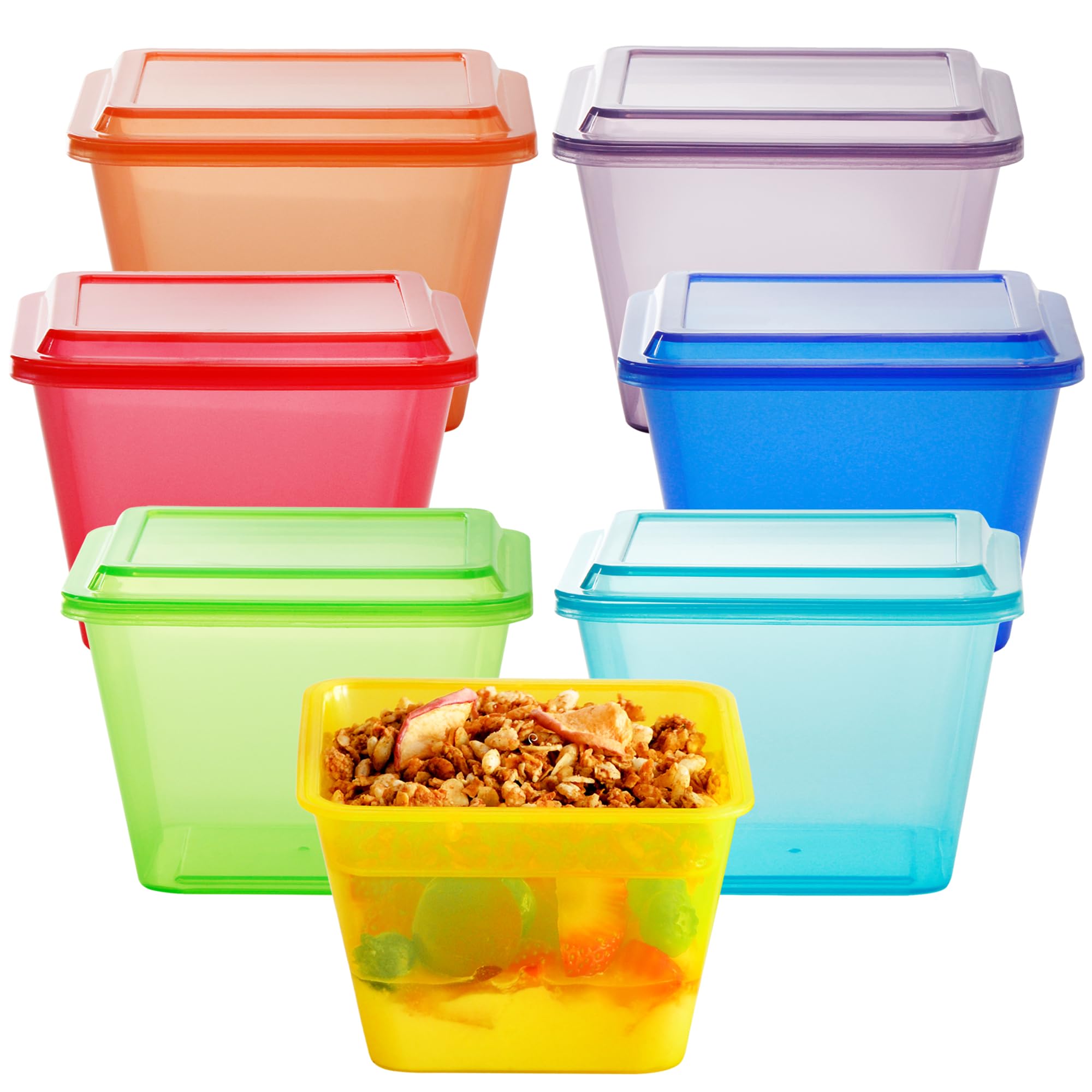 Tasses à dessert en plastique 118 ml avec insert amovible et couvercle étanche