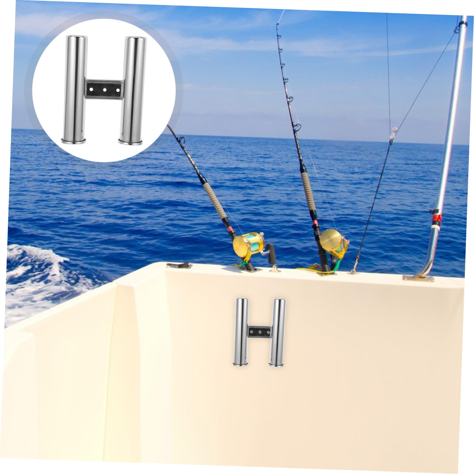 Sosoport Supporto Per Canne Da Pesca A Parete 1 Supporto Per Canna Da Pesca - Base Con Slot Per Larchiviazione Per Uso Esterno