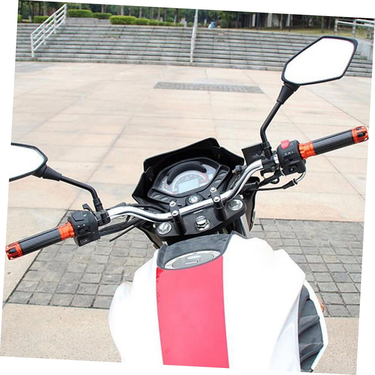 Holibanna 2pcs Handlebar Convex Mirror for Bicycles Safe Rear View Reflector with Rotation Lightweight Design Visibility for Electric Bikes