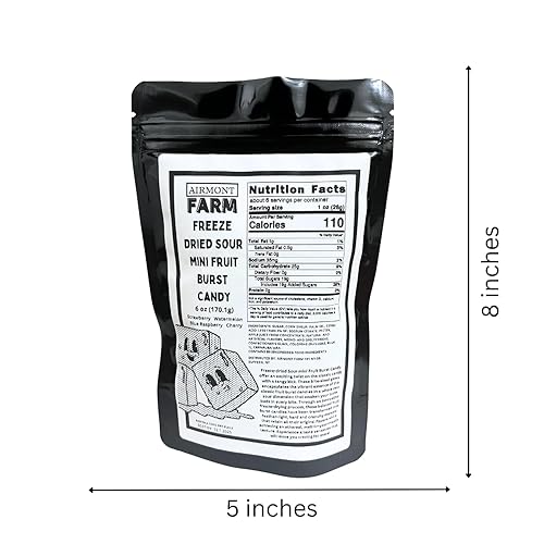 Miniatura 3 de Caramelos liofilizados Sour Starburst Mini 6oz Fruit Burst Candy  Sabores agrios (fresa, sandía, frambuesa azul, cereza) Deliciosamente crujiente,
