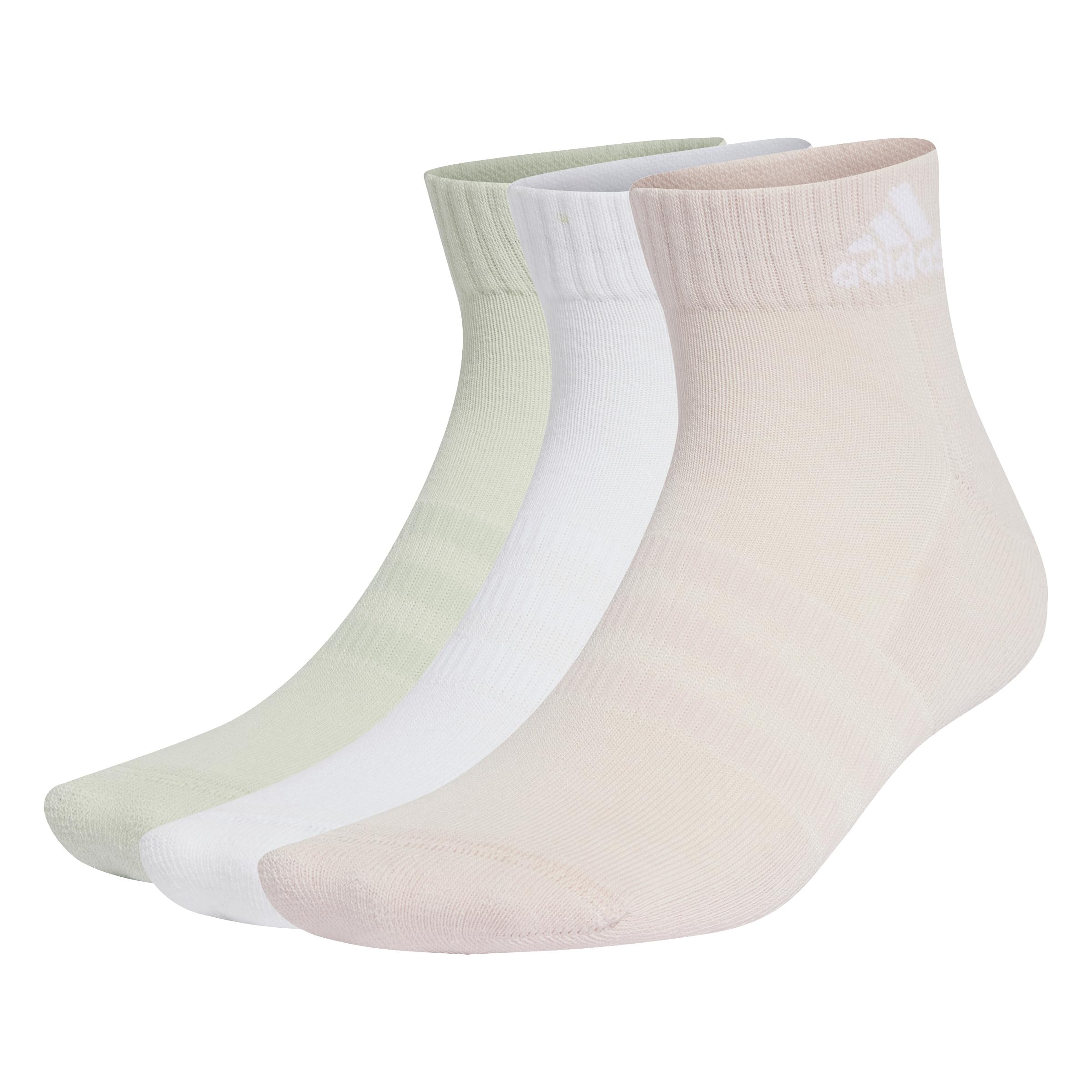 adidas Mixte Cushioned Sportswear Ankle Socks 3 Pairs, Medium Grey Heather / White / Black, 8.5-10