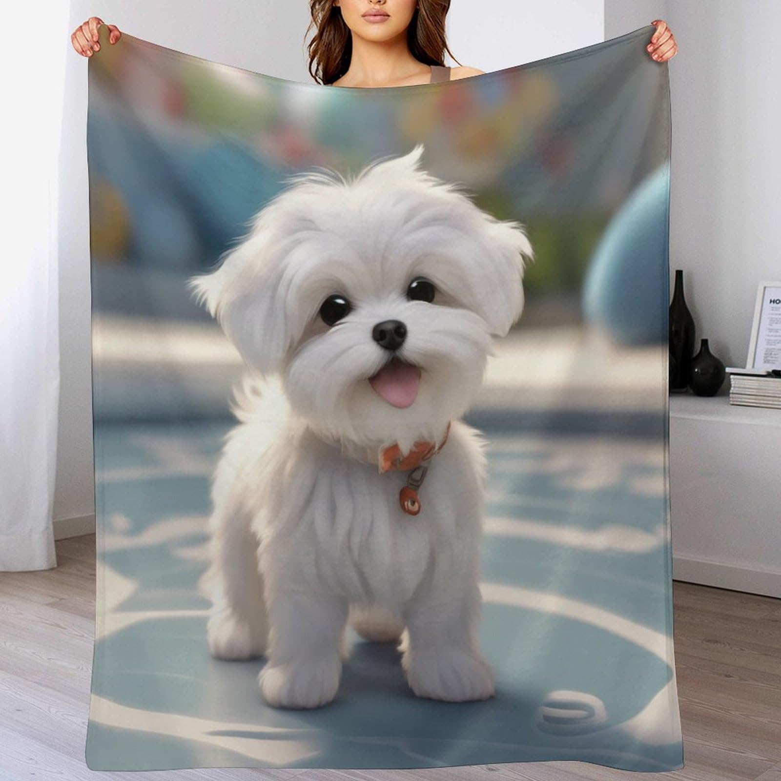 Plaid canapé peluche flanelle contre le froid 100x130cm