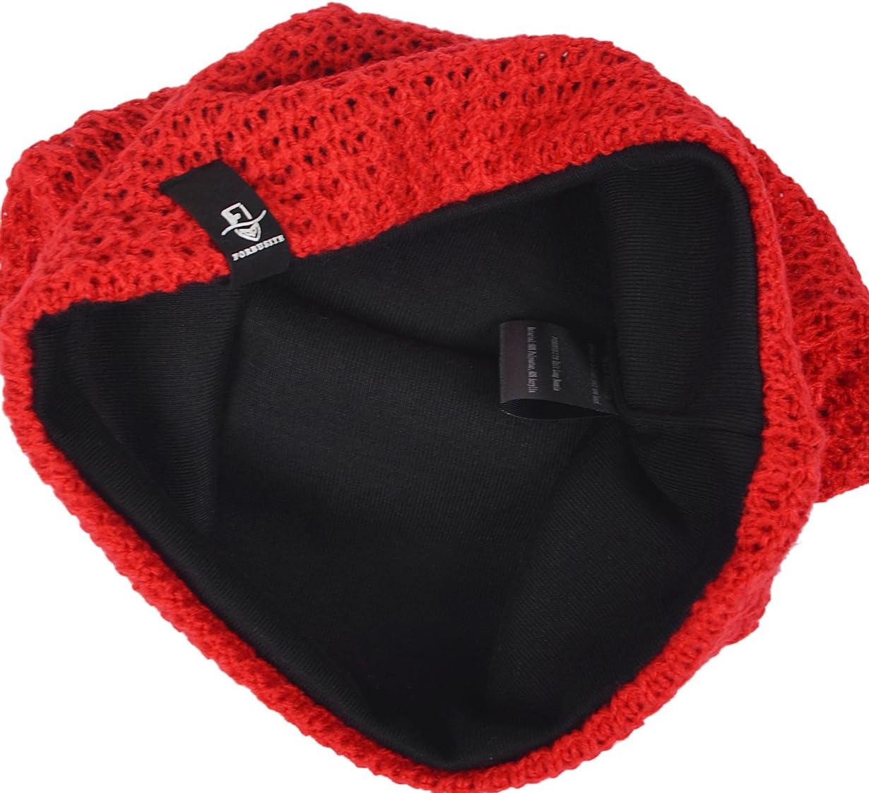 FORBUSITE Mens Slouchy Long Oversized Beanie Knit Cap for Summer Winter B08 - Image 3