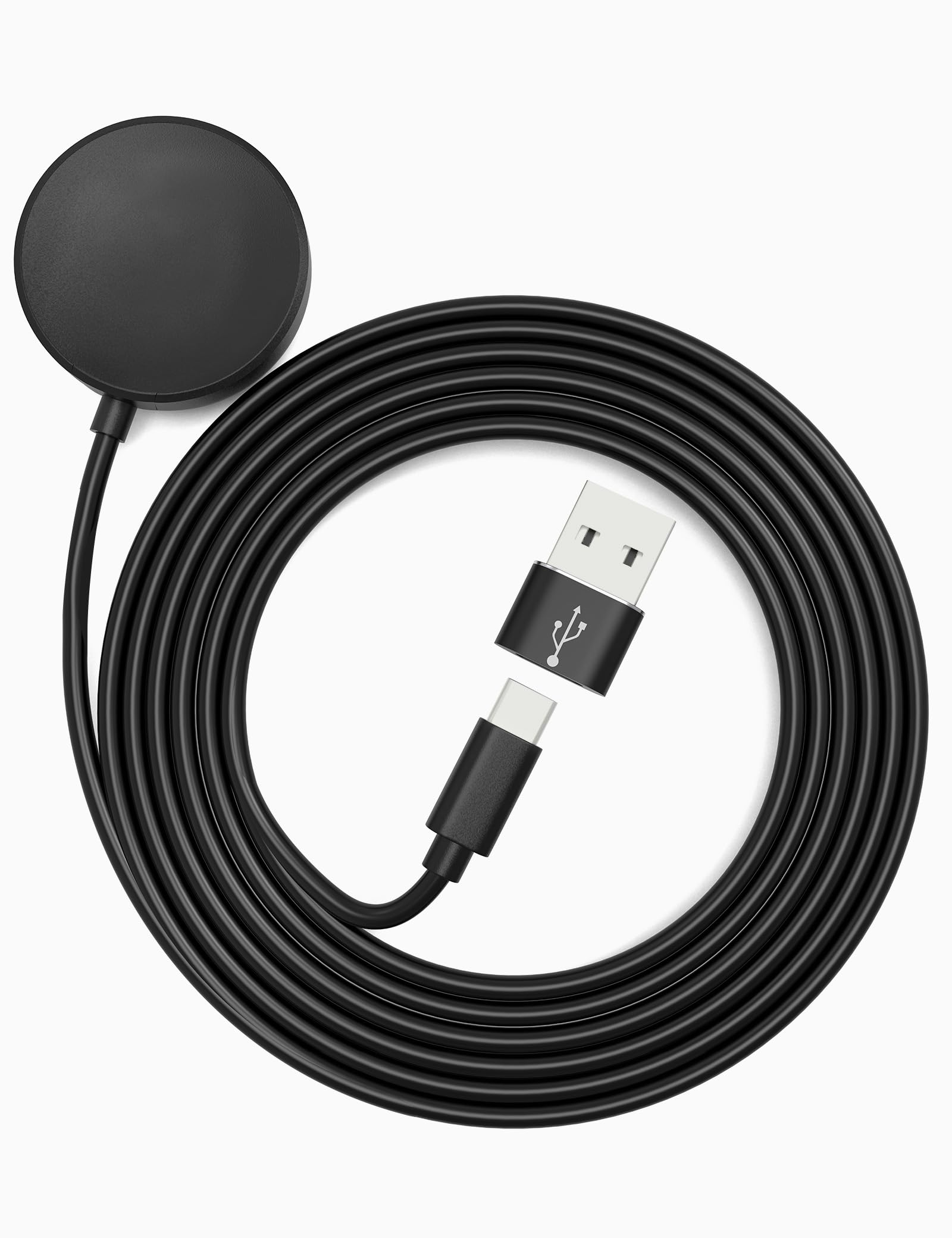 Sinoacc 3.3ft Charger for Samsung Galaxy Watch 7/Ultra/Fe/6/6 Classic/5/5 Pro/4/4 Classic/3/Active 2/Active 1 with USB to USB C Adapter,Magnetic Fast Charging Cable for Samsung Watch