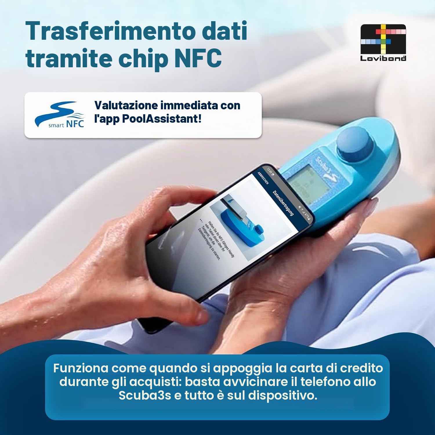 Medipool Scuba II – elettronico pool Tester per misurare cloro e pH – Piscina Acqua – Manometro per l' uso privato Piscina e Whirl Pool operatori