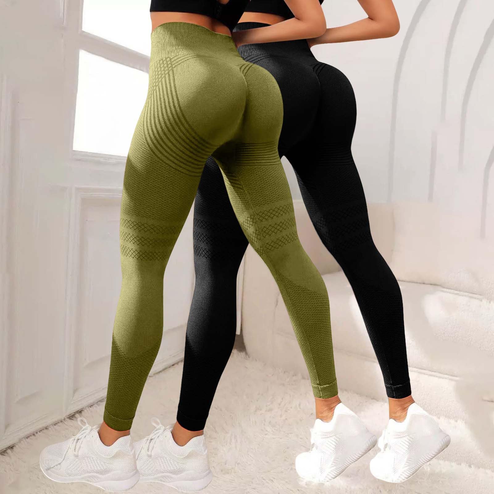 2er Pack Leggings Damen Weich & Bequem Leggings Mit Tasche Lang Sporthose