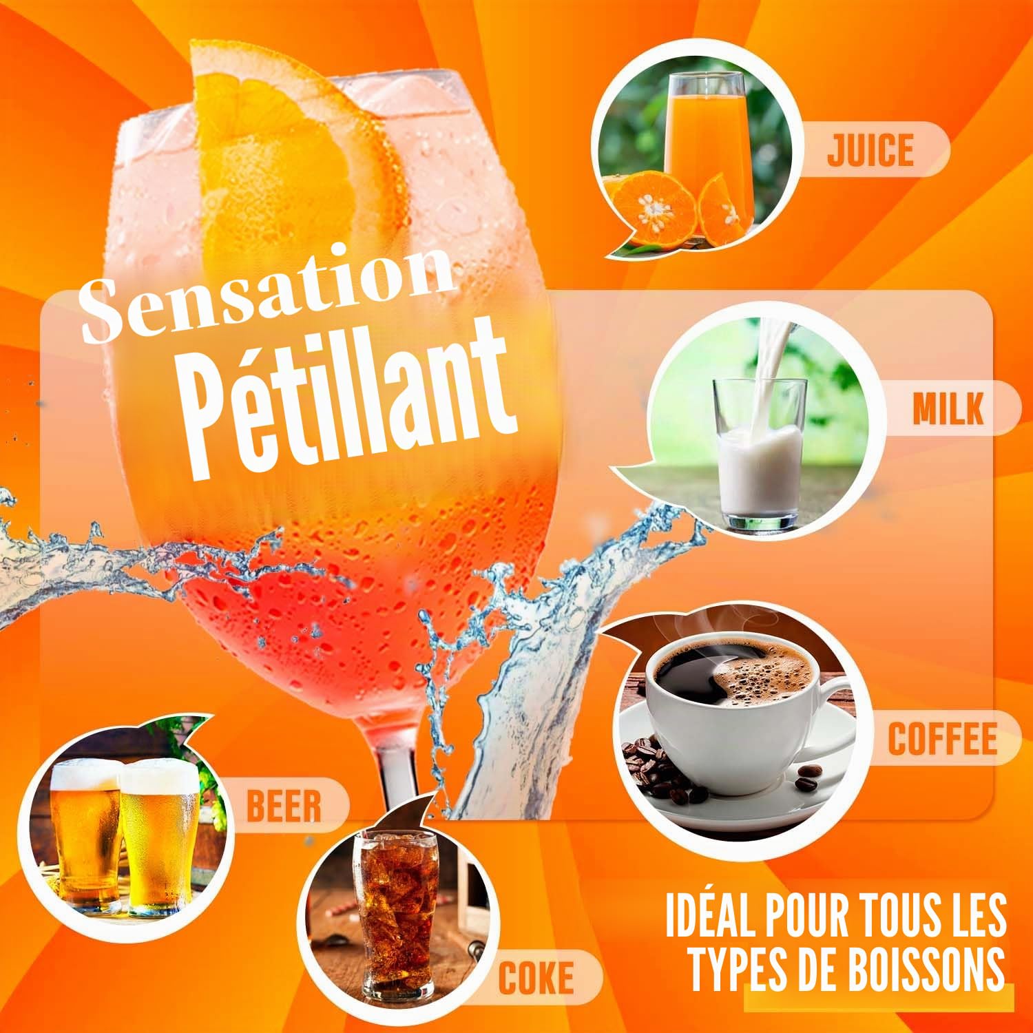 Coffret cadeau 3 verres Aperol Spritz - Verres Aperol de qualité supérieure | Pailles en verre It’s Aperol O’Clock | Sous-verres en liège, idéal pour les amateurs d'Aperol