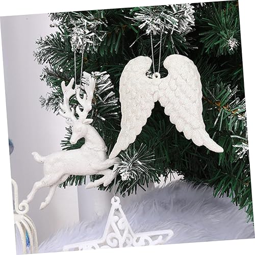 Miniatura 5 de 6 adornos de ala de ángel de Navidad, decoración de árbol colgante para Navidad, elegante decoración de ala de ángel para manualidades y